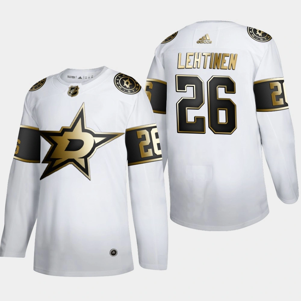 Youth Dallas Stars Jere Lehtinen #26 NHL Golden Edition White Retired Authentic Jersey