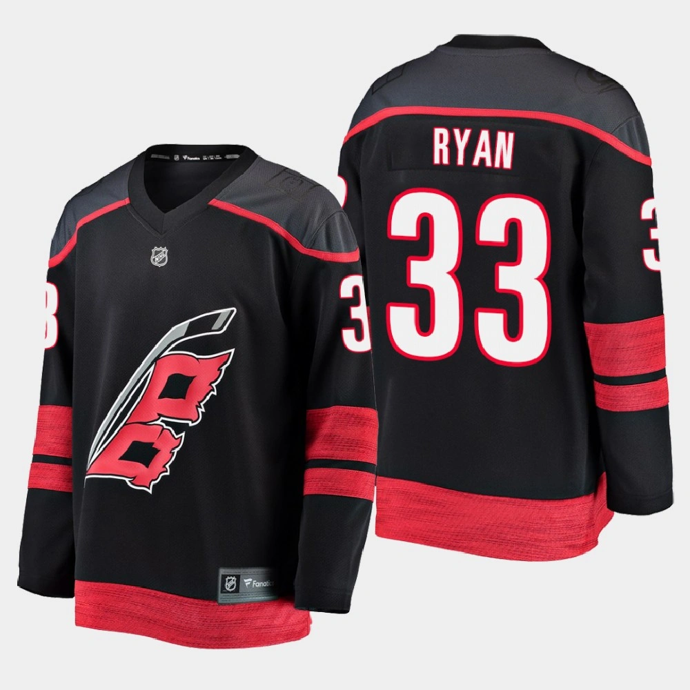Youth Carolina Hurricanes Joakim Ryan #33 Alternate Black Jersey