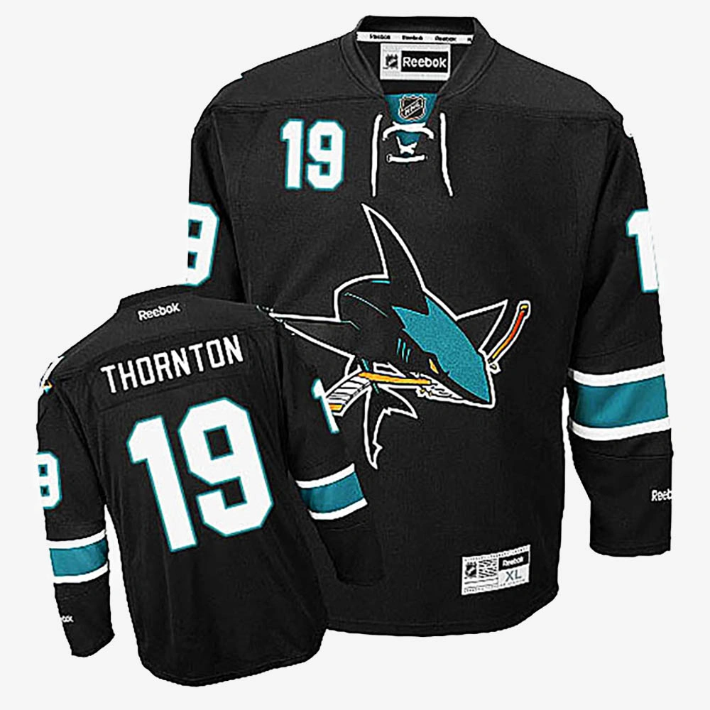 Women's Joe Thornton San Jose Sharks Black Alternate Jersey