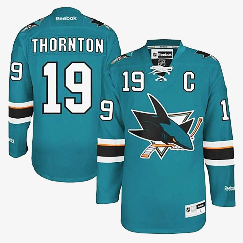 Joe Thornton San Jose Sharks Teal Green Home Jersey