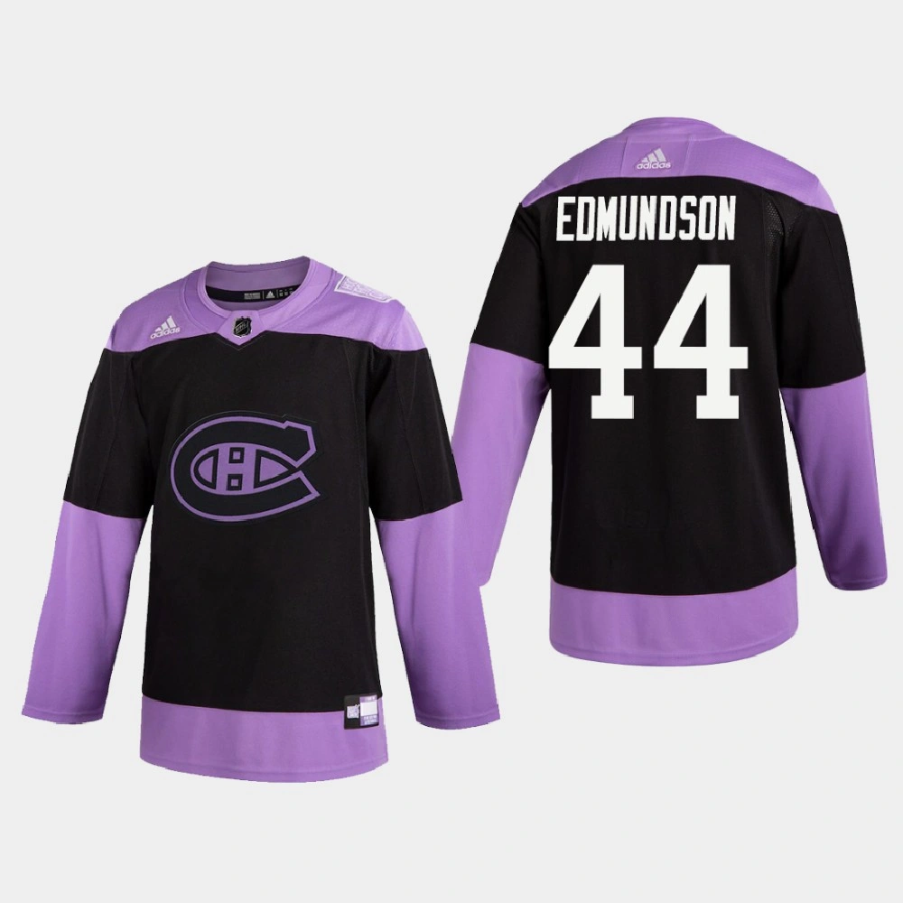 Women's Montreal Canadiens Joel Edmundson #44 2020 Hockey Fights Cancer Practice Black Jersey Women's Montreal Canadiens Joel Edmundson #44 2020 Hockey Fights Cancer Practice Black Jersey