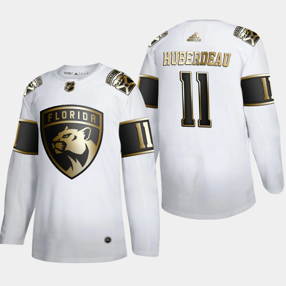 Women's Florida Panthers Jonathan Huberdeau #11 NHL Golden Edition White Authentic Jersey