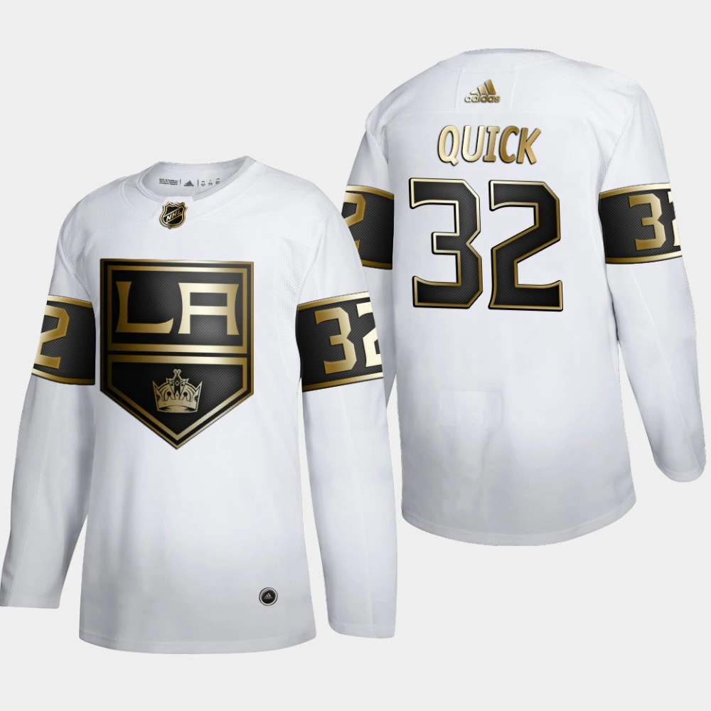 Women's Los Angeles Kings Jonathan Quick #32 NHL Golden Edition White Authentic Jersey
