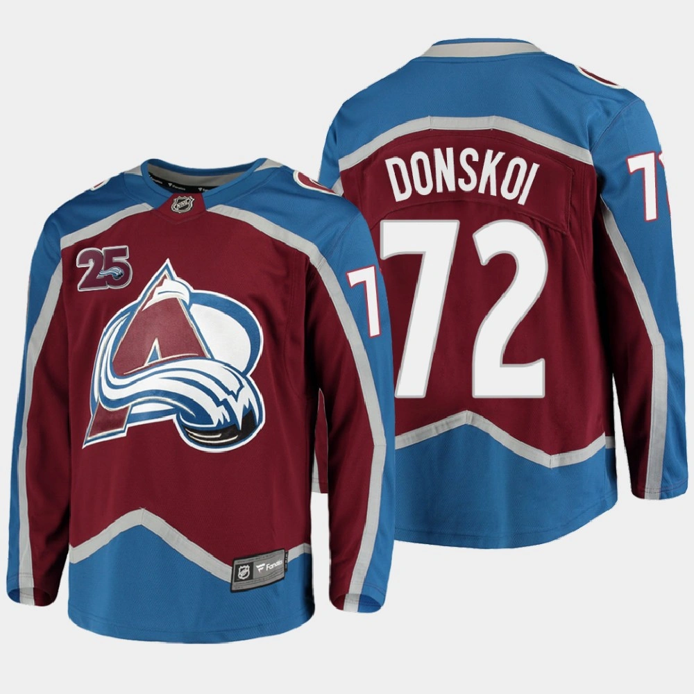 Women's Colorado Avalanche Joonas Donskoi #72 2020-21 25th Anniversary Home Burgundy Jersey - Men Women's Colorado Avalanche Joonas Donskoi #72 2020-21 25th Anniversary Home Burgundy Jersey - Men