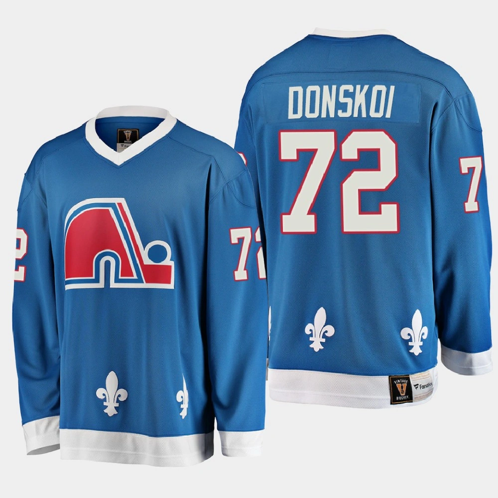 Men's Quebec Nordiques Joonas Donskoi #72 Vintage Blue 25th Throwback Jersey
