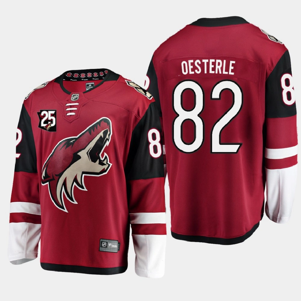 Arizona Coyotes #82 Jordan Oesterle 2020-21 25th Anniversary Home Red Jersey