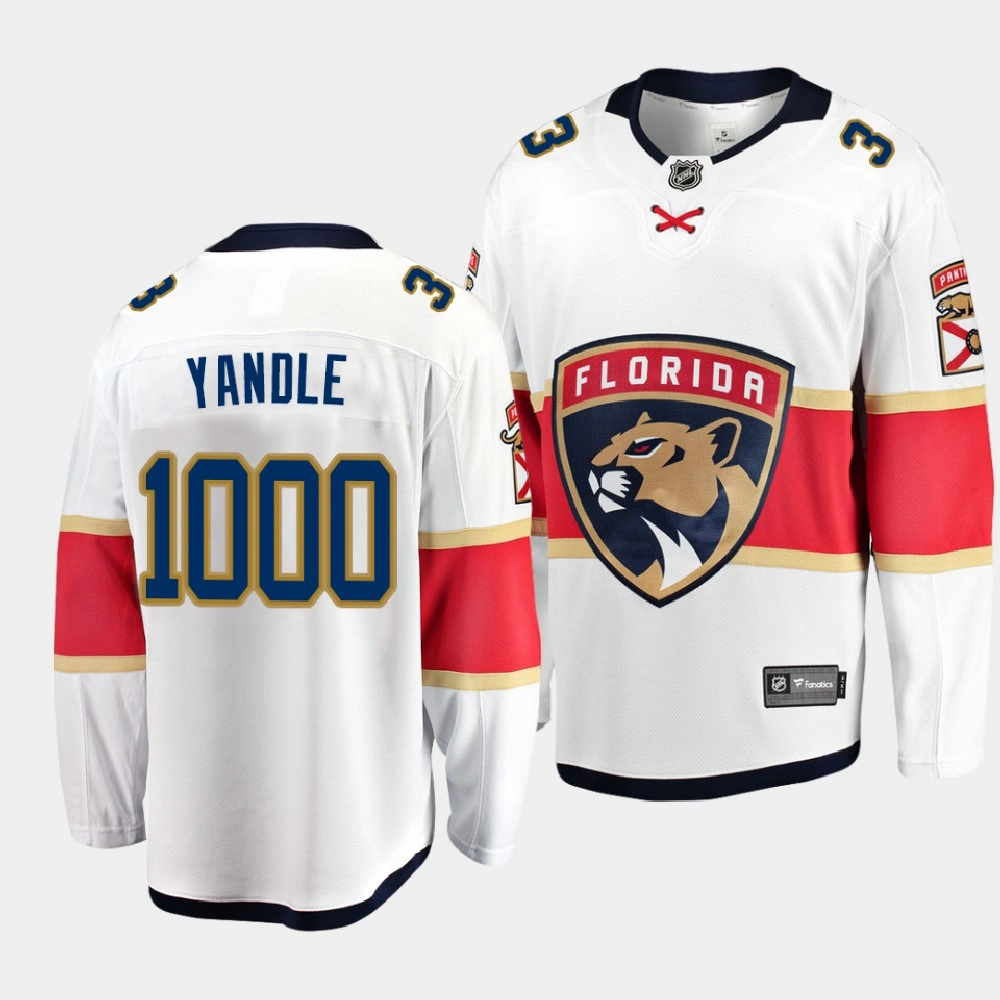 Women's Florida Panthers Keith yandle #3 No. 1000 Limited Edition White Jersey