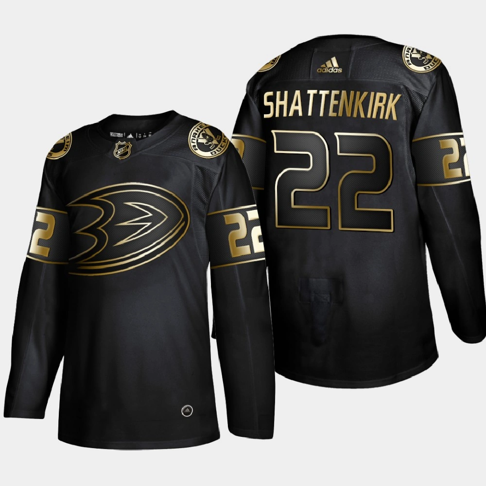 Men's Anaheim Ducks Kevin Shattenkirk #22 Golden Edition Black Authentic Player Jersey Men's Anaheim Ducks Kevin Shattenkirk #22 Golden Edition Black Authentic Player Jersey