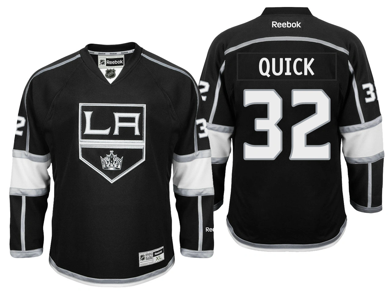 Los Angeles Kings #32 Jonathan Quick Home Premier Player Black Reebok Jersey