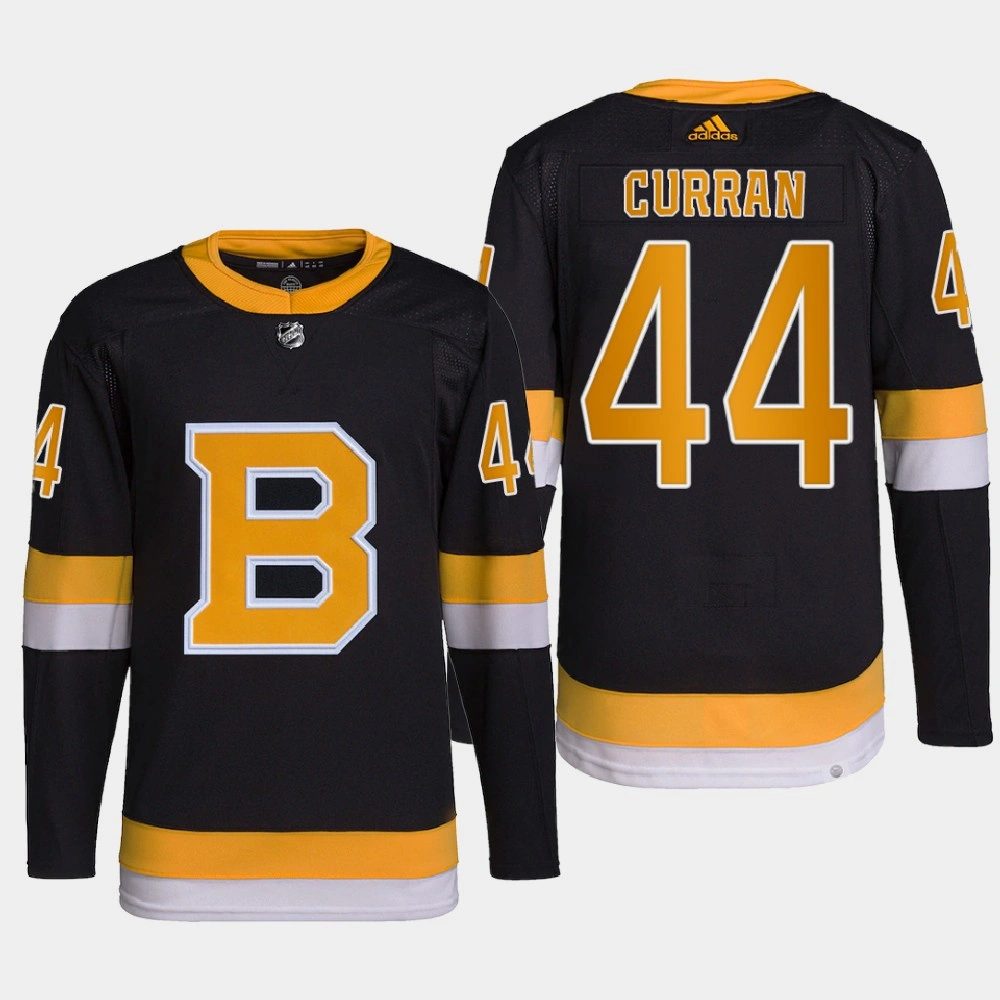 Men Boston Bruins Kodie Curran #44 Alternate Authentic Primegreen Black Jersey