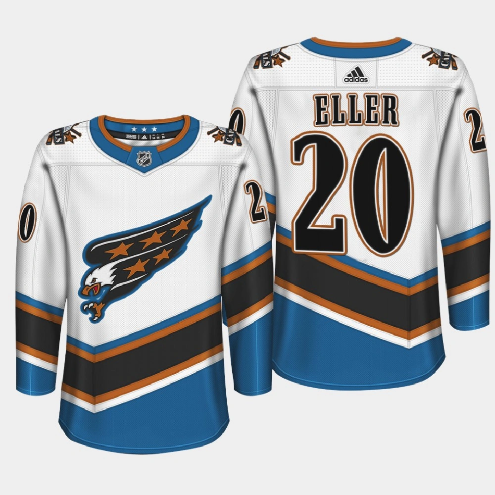 Lars Eller Washington Capitals Screaming Eagle Throwback White Jersey