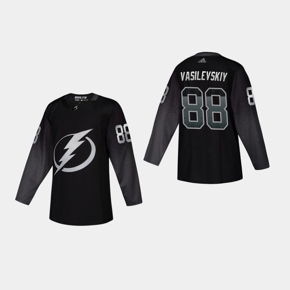 Tampa Bay Lightning Andrei Vasilevskiy #88 Alternate Authentic Player Black Jersey Tampa Bay Lightning Andrei Vasilevskiy #88 Alternate Authentic Player Black Jersey