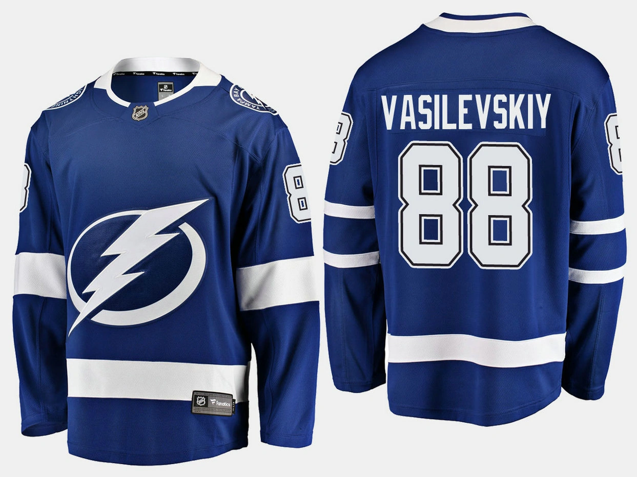 Women's Tampa Bay Lightning #88 Andrei Vasilevskiy Home Breakaway Player Blue Jersey
