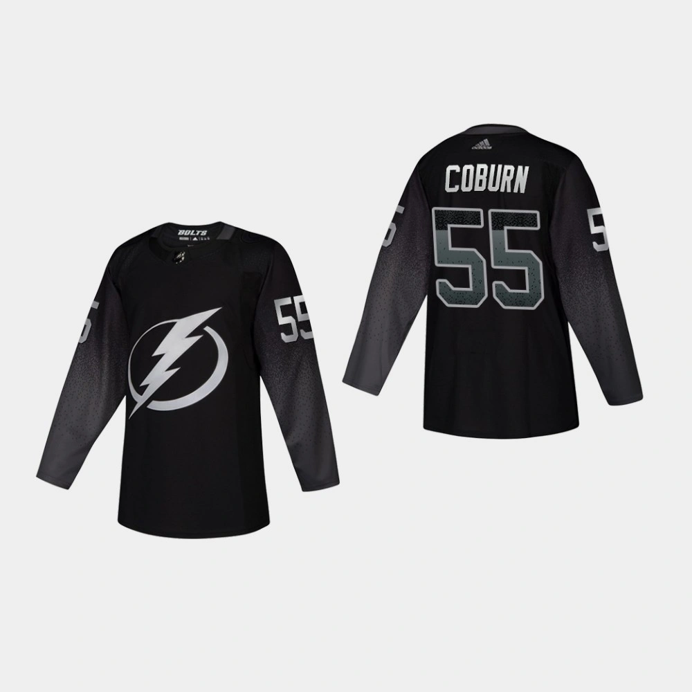 Tampa Bay Lightning Braydon Coburn #55 Alternate Authentic Player Black Jersey