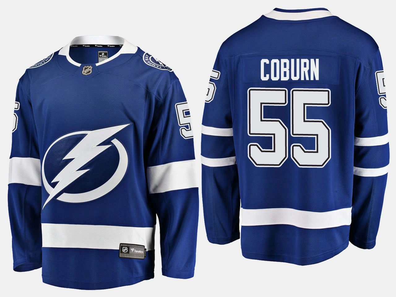 Tampa Bay Lightning #55 Braydon Coburn Home Breakaway Player Blue Jersey