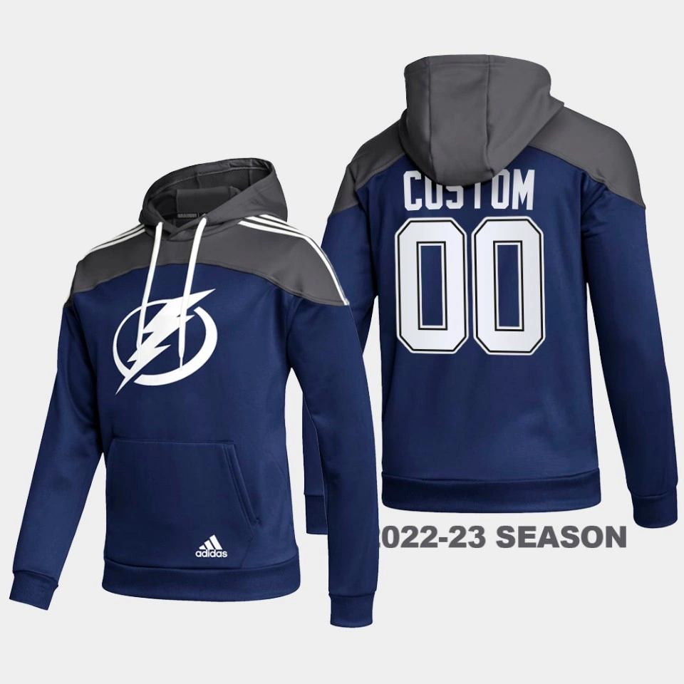 Custom Tampa Bay Lightning Stylish AEROREADY Pullover #00 Men's Hoodie Blue Custom Tampa Bay Lightning Stylish AEROREADY Pullover #00 Men's Hoodie Blue