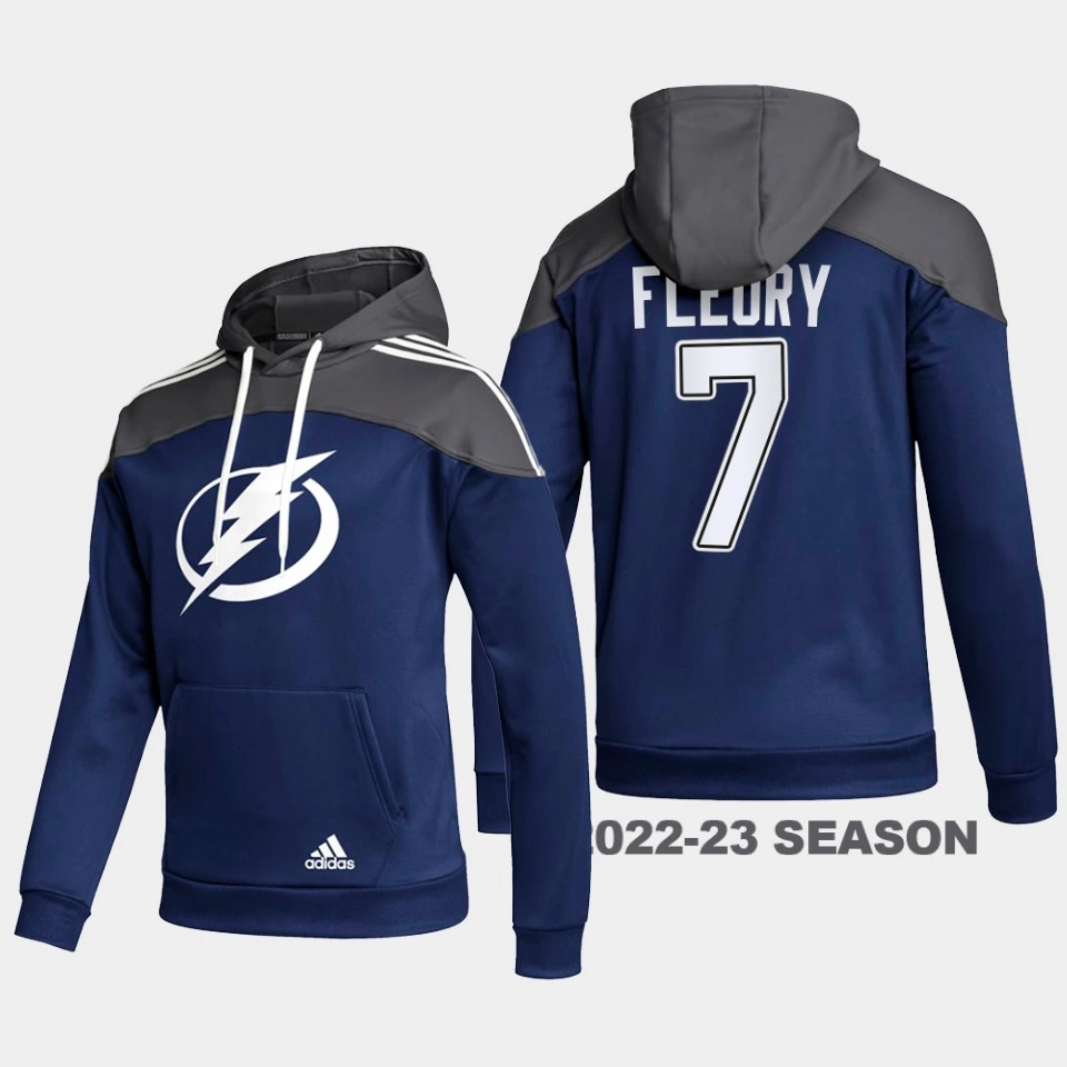 Youth Haydn Fleury Tampa Bay Lightning Stylish AEROREADY Pullover #7 Hoodie Blue Youth Haydn Fleury Tampa Bay Lightning Stylish AEROREADY Pullover #7 Hoodie Blue