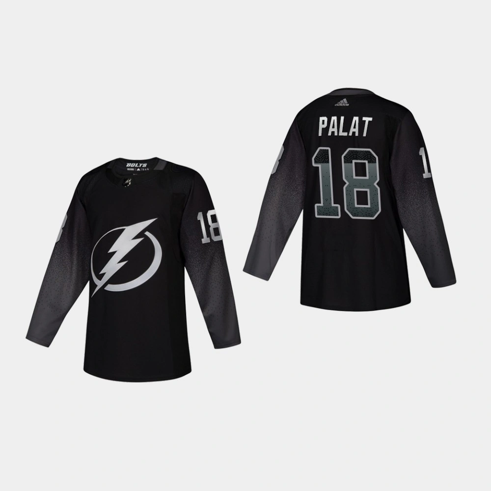 Youth Tampa Bay Lightning Ondrej Palat #18 Alternate Authentic Player Black Jersey