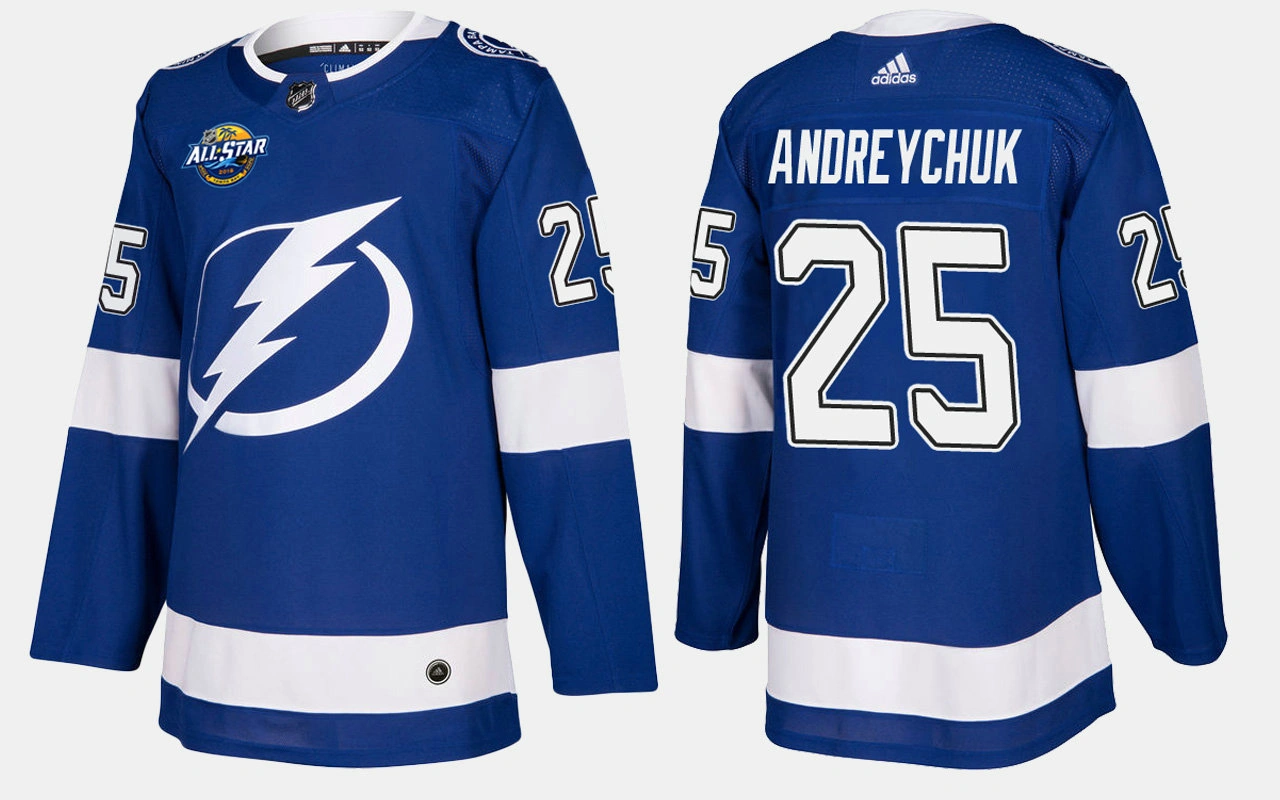 Women's Tampa Bay Lightning #25 Retired Dave Andreychuk Home Blue Jersey