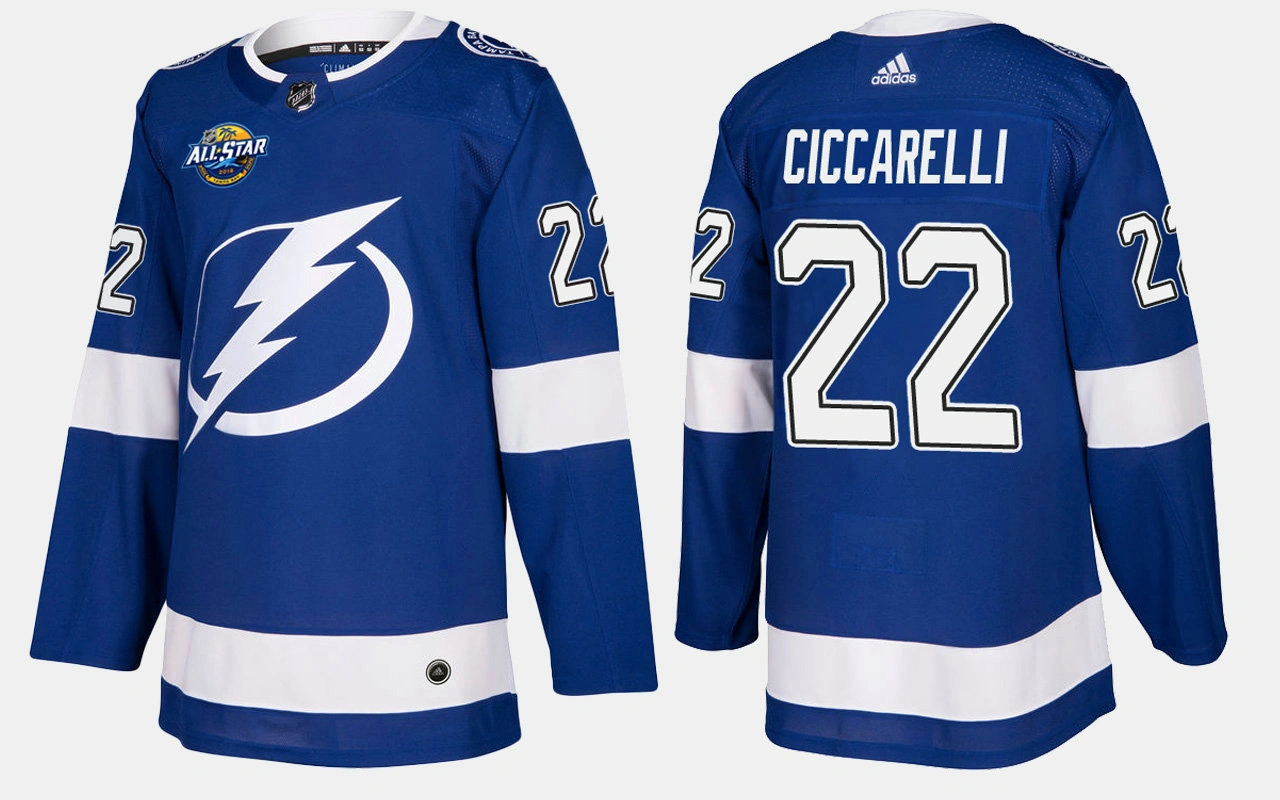 Women's Tampa Bay Lightning #22 Retired Dino Ciccarelli Home Blue Jersey