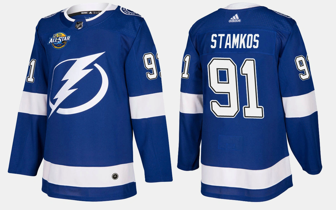 Tampa Bay Lightning #91 Steven Stamkos Home Blue Jersey