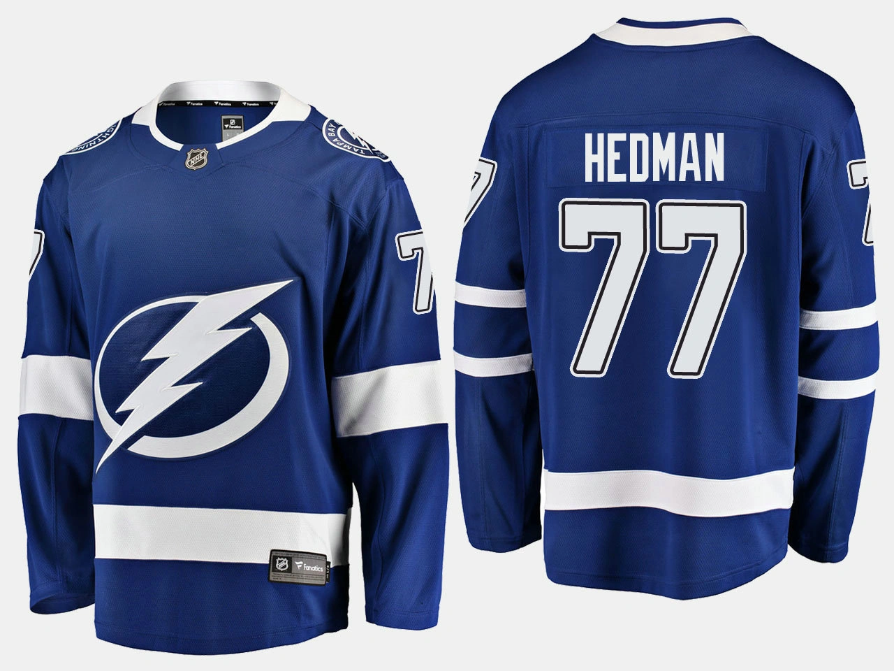 Tampa Bay Lightning #77 Victor Hedman Home Breakaway Player Blue Jersey