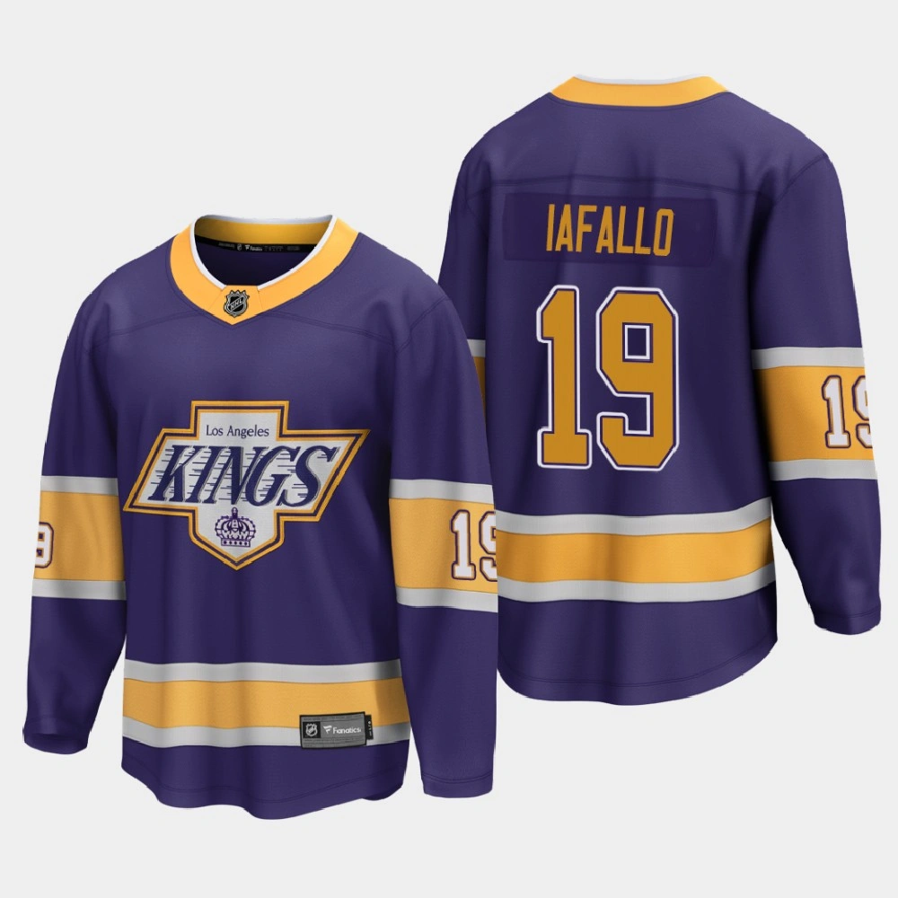 Women's Los Angeles Kings Alex Iafallo #19 Reverse Retro 2020-21 Breakaway Player Purple Jersey