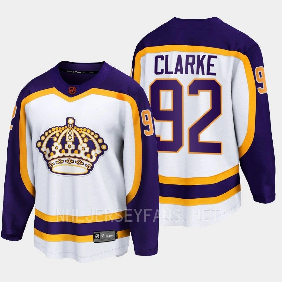 Los Angeles Kings Brandt Clarke 2022 Special Edition 2.0 White #92 Jersey Breakaway
