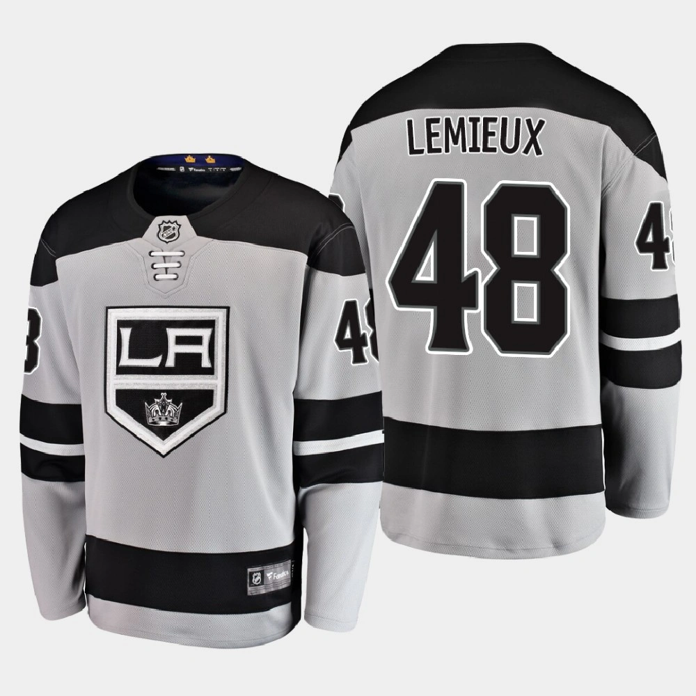 Women's Los Angeles Kings Brendan Lemieux #48 Alternate 2021 Breakaway Gray Jersey