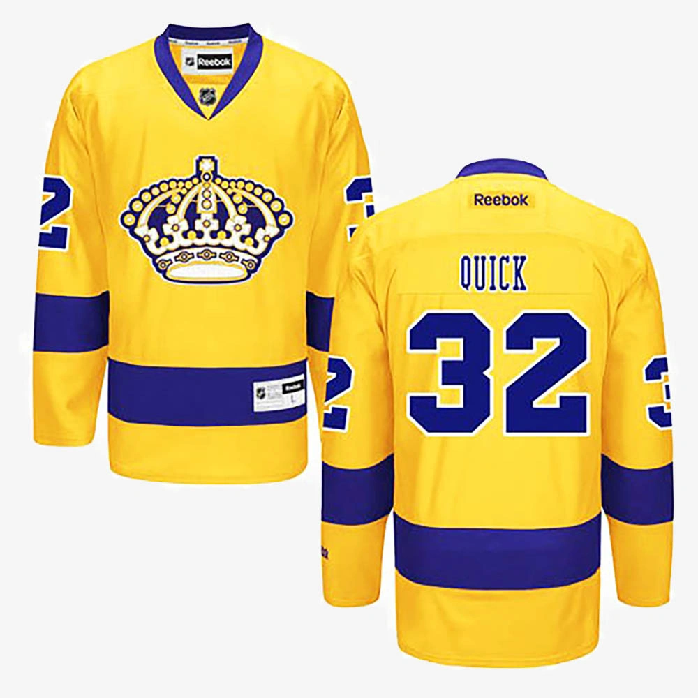 Women's Jonathan Quick Los Angeles Kings Gold Alternate Jersey