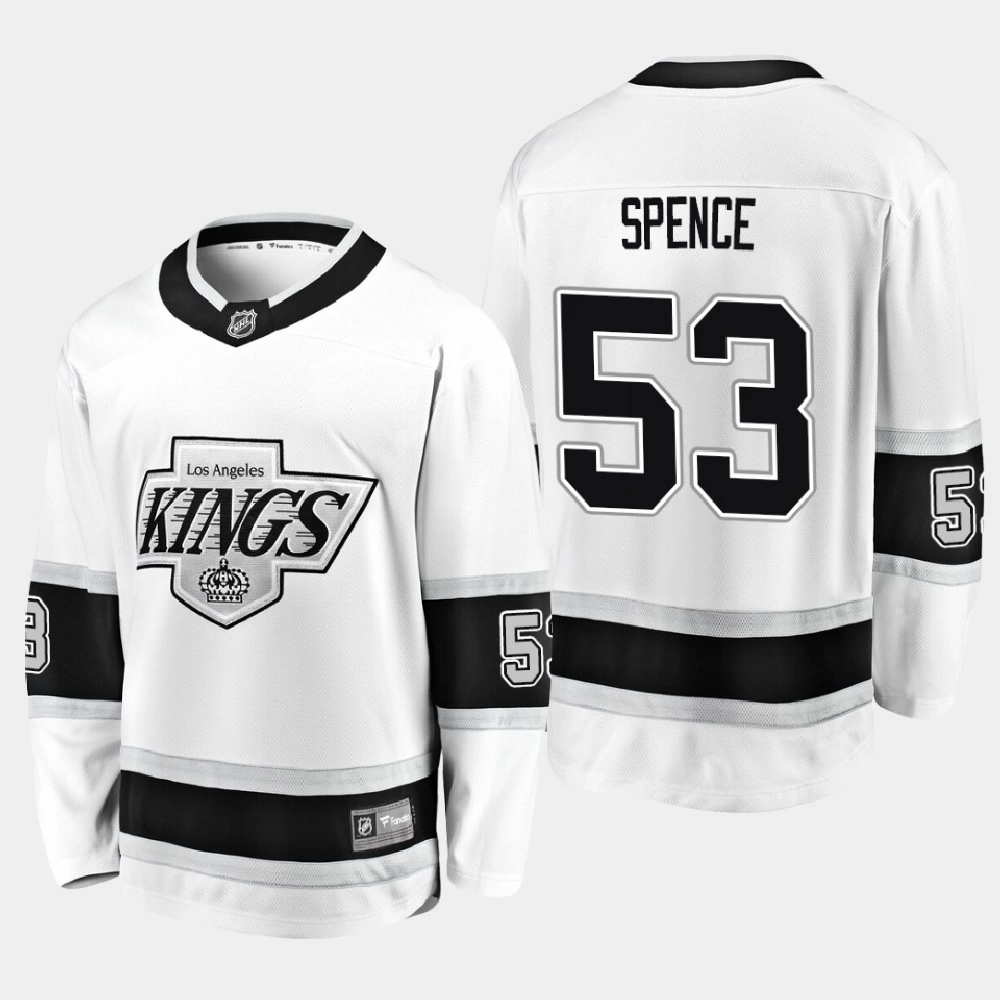 Youth Los Angeles Kings Jordan Spence #53 Heritage Premier White Jersey