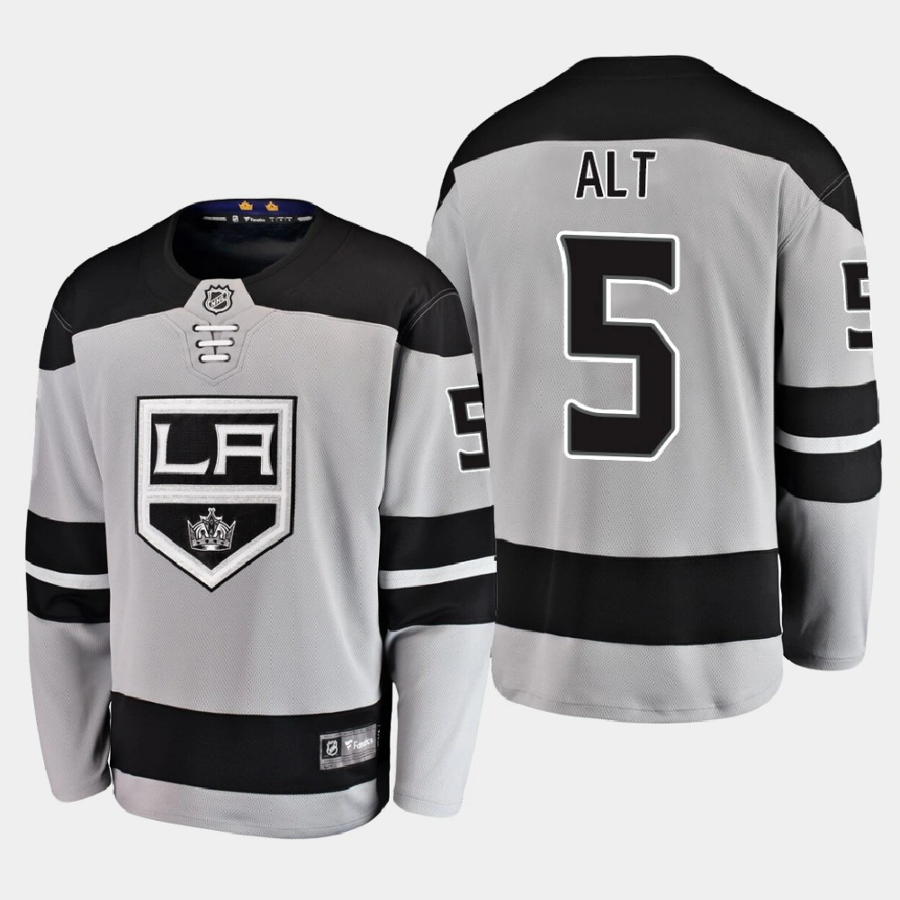 Men's Los Angeles Kings Mark Alt #5 Alternate 2020-21 Breakaway Player Gray Jersey Men's Los Angeles Kings Mark Alt #5 Alternate 2020-21 Breakaway Player Gray Jersey