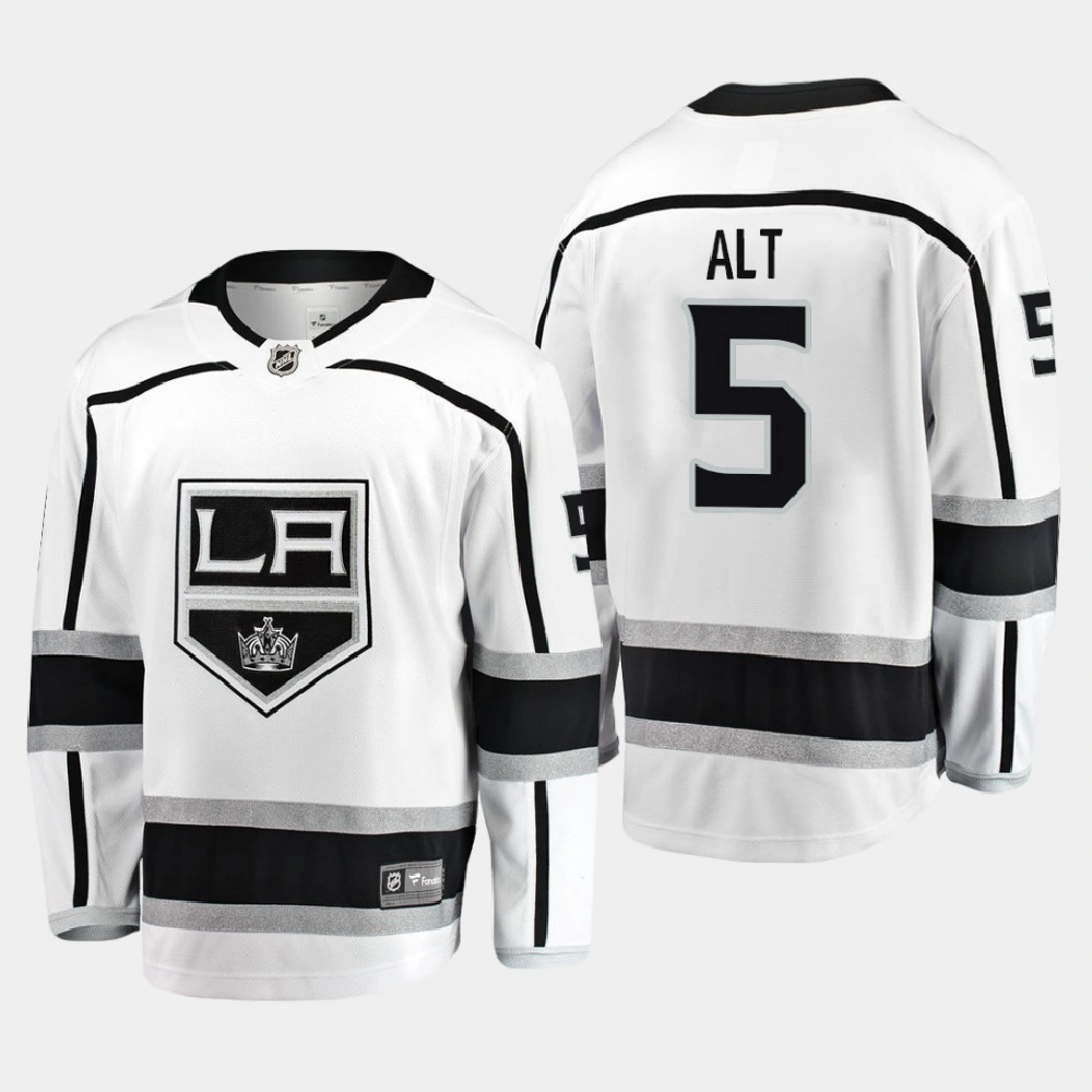 Men's Los Angeles Kings Mark Alt #5 Away 2020-21 Breakaway Player White Jersey Men's Los Angeles Kings Mark Alt #5 Away 2020-21 Breakaway Player White Jersey