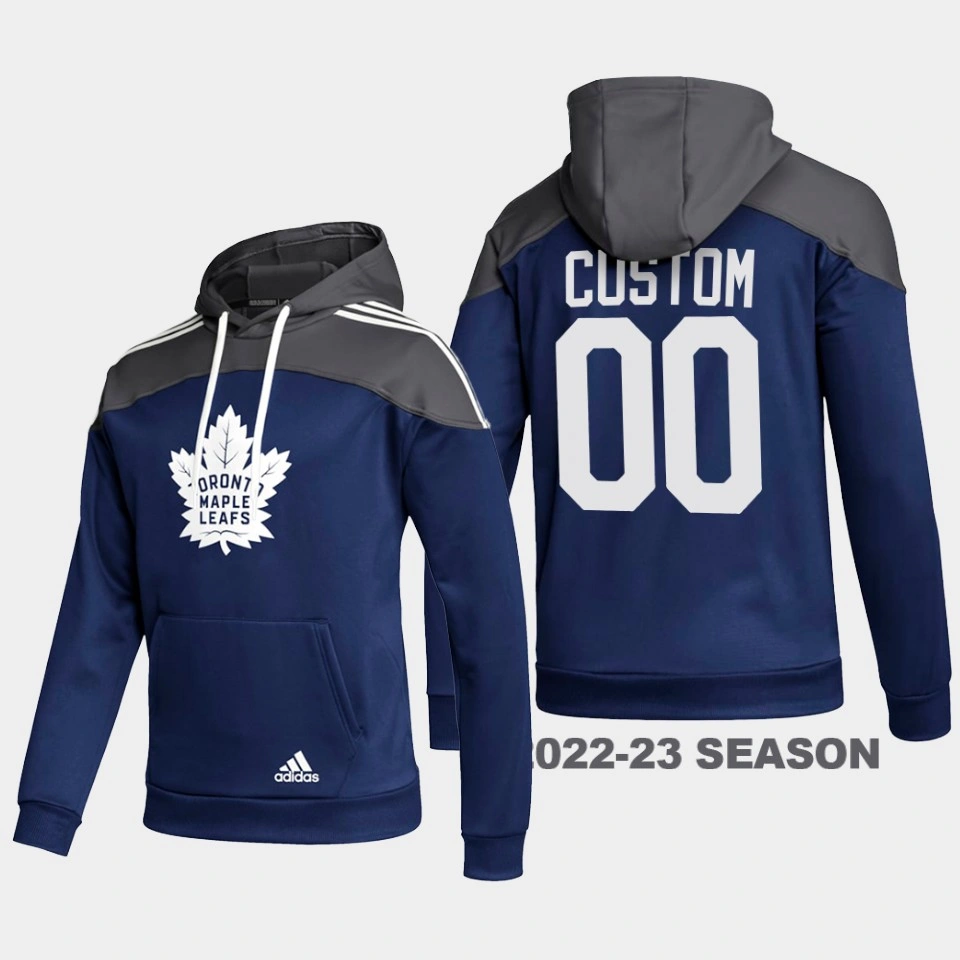 Youth Custom Toronto Maple Leafs Stylish AEROREADY Pullover #00 Hoodie Blue Youth Custom Toronto Maple Leafs Stylish AEROREADY Pullover #00 Hoodie Blue