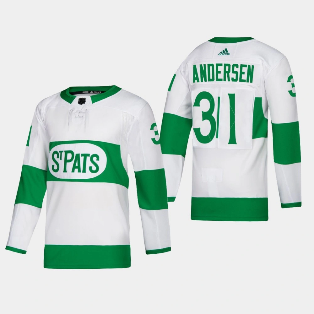 Toronto St. Pats #31 Frederik Andersen Authentic Player White Jersey Toronto St. Pats #31 Frederik Andersen Authentic Player White Jersey