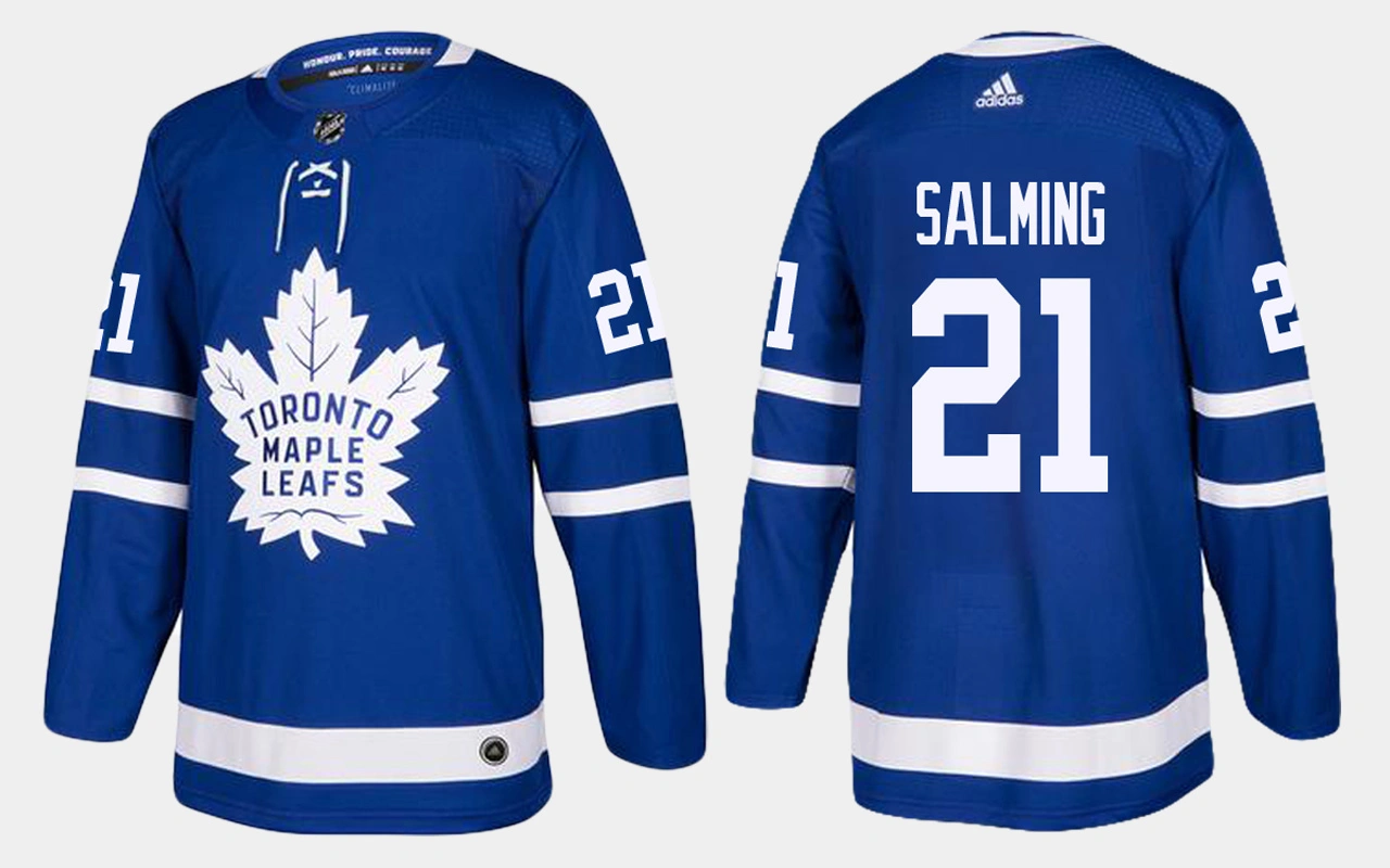 Women's Toronto Maple Leafs #21 Retired Borje Salming Home Royal Jersey