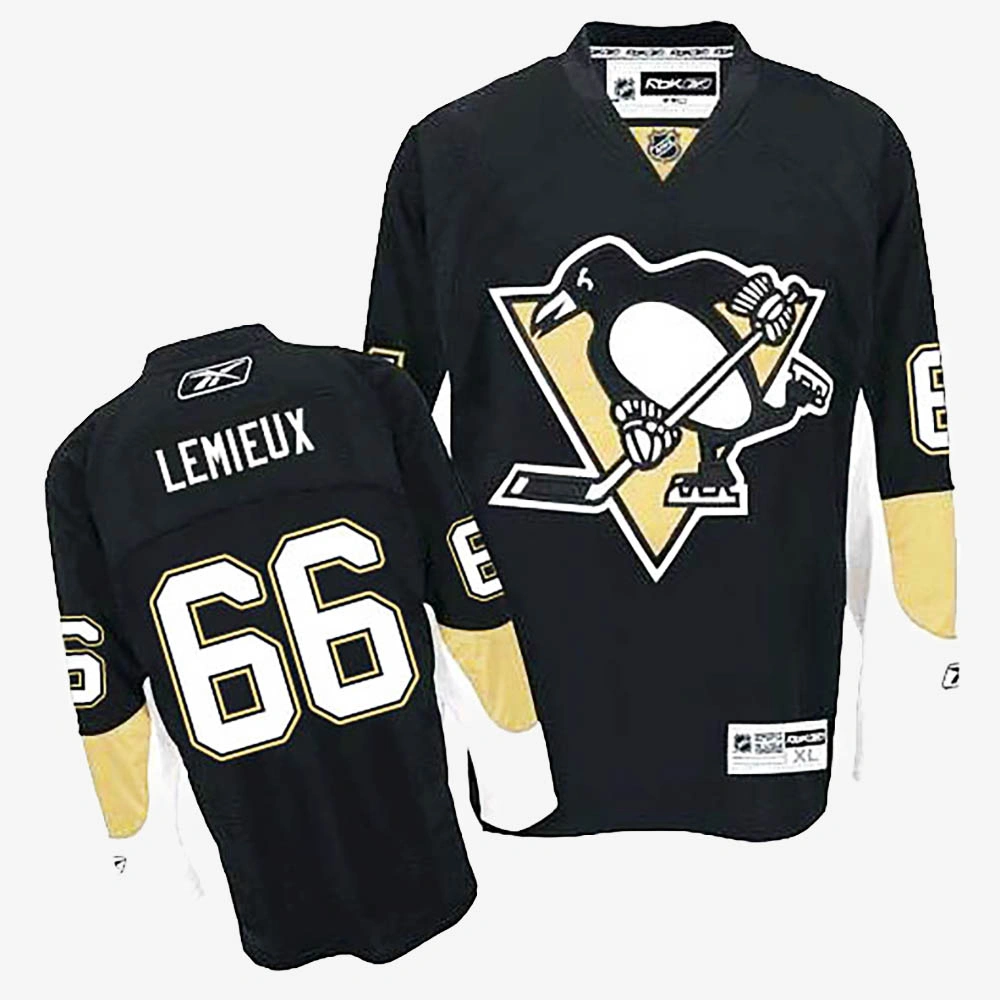 Youth Mario Lemieux Pittsburgh Penguins Black Home Jersey