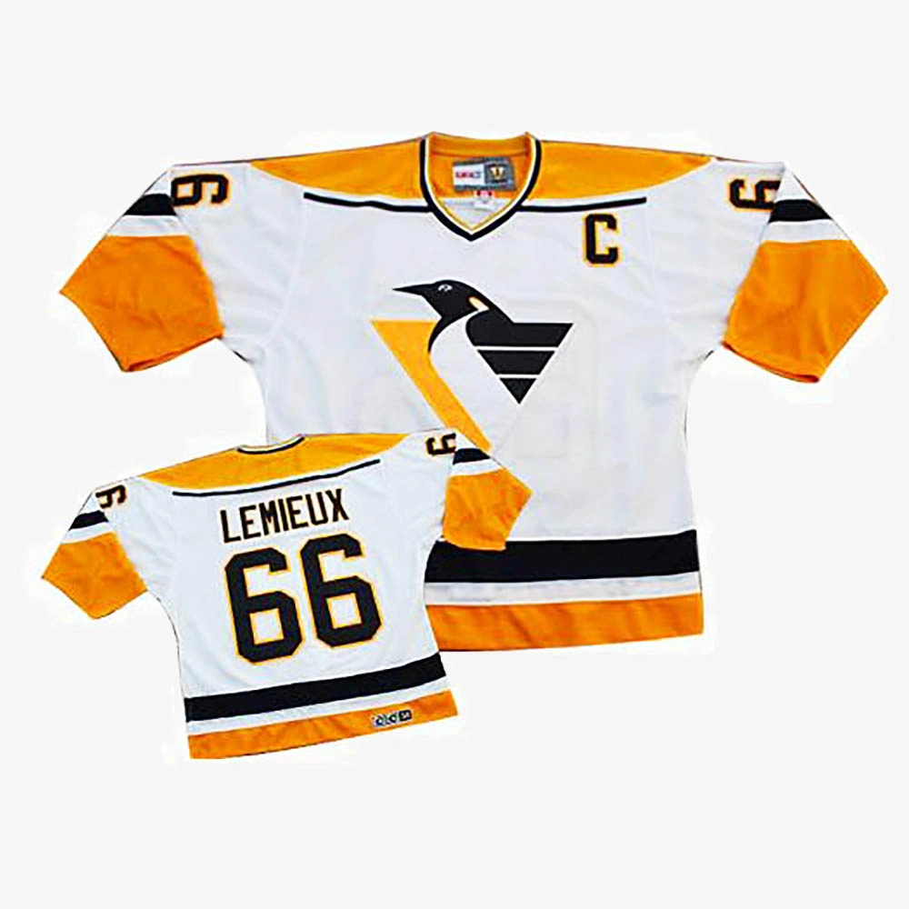 Youth Mario Lemieux Pittsburgh Penguins White/Gold Throwback Jersey Youth Mario Lemieux Pittsburgh Penguins White/Gold Throwback Jersey