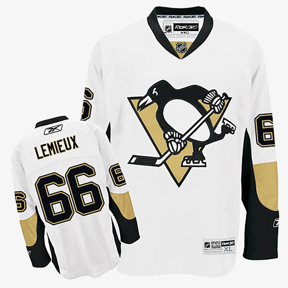 Youth Mario Lemieux Pittsburgh Penguins White Away Jersey