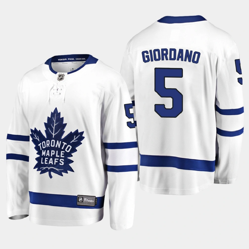 Men Toronto Maple Leafs Mark Giordano #55 Away Player White Jersey