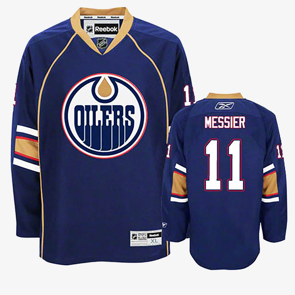 Youth Mark Messier Edmonton Oilers Navy Blue Alternate Jersey