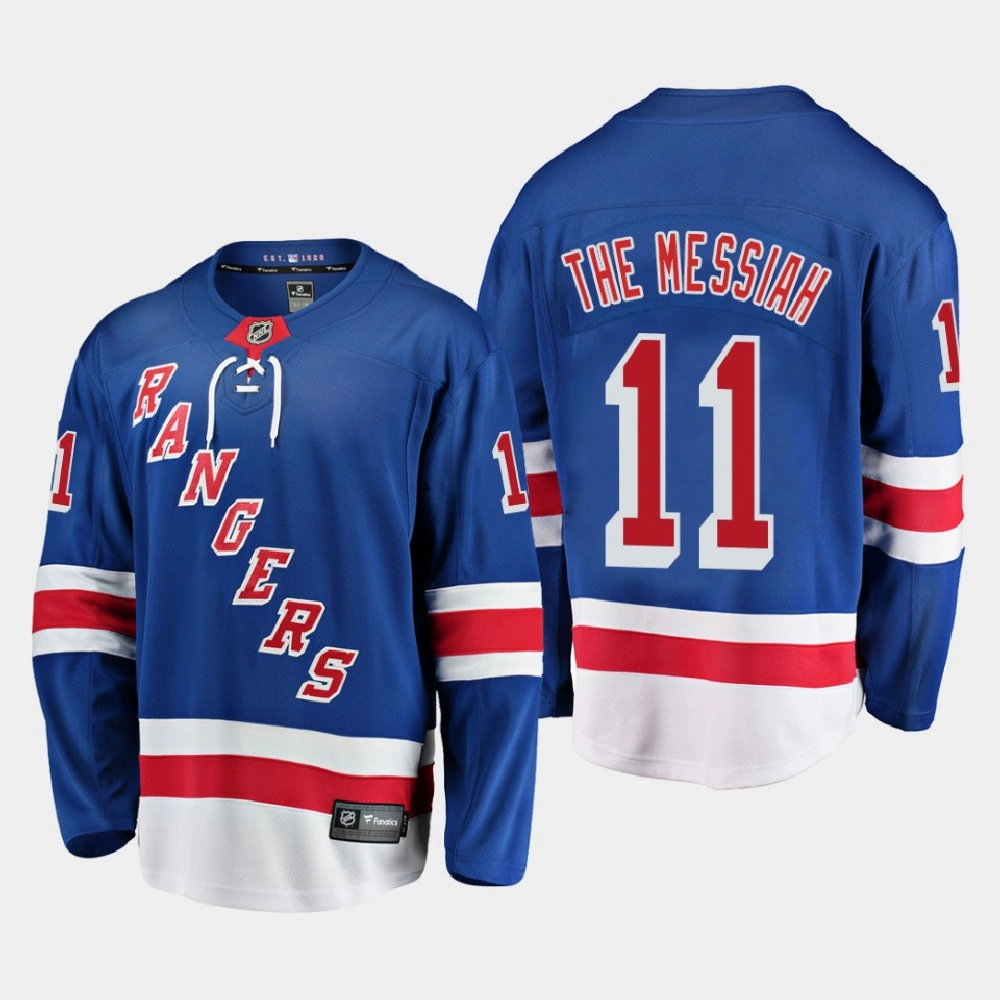 Youth New York Rangers Mark Messier #11 Retired Player Nikename Home Blue Jersey