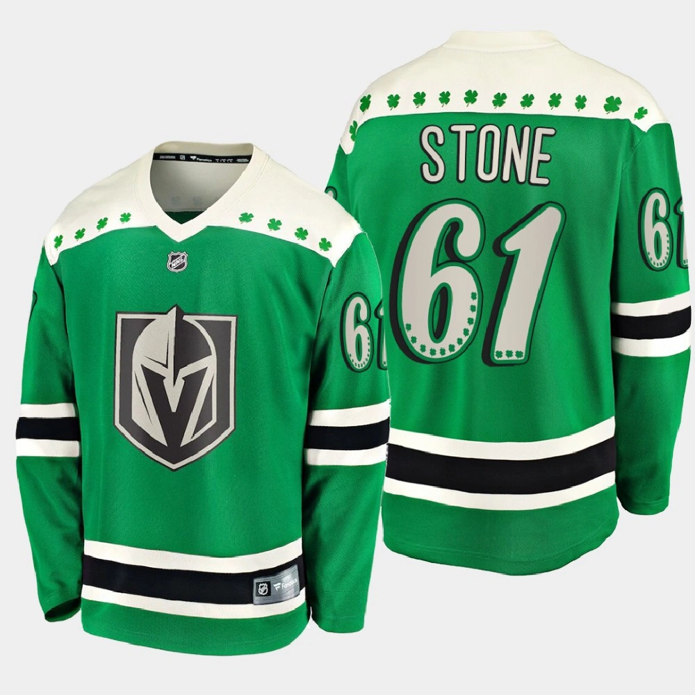 Women's Vegas Golden Knights Mark Stone #61 2021 St. Patrick's Day Green Jersey