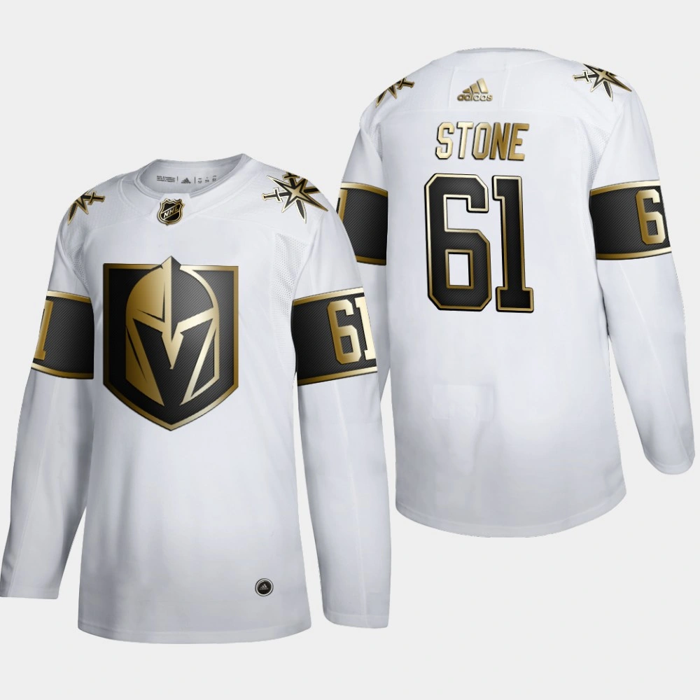 Women's Vegas Golden Knights Mark Stone #61 NHL Golden Edition White Authentic Jersey