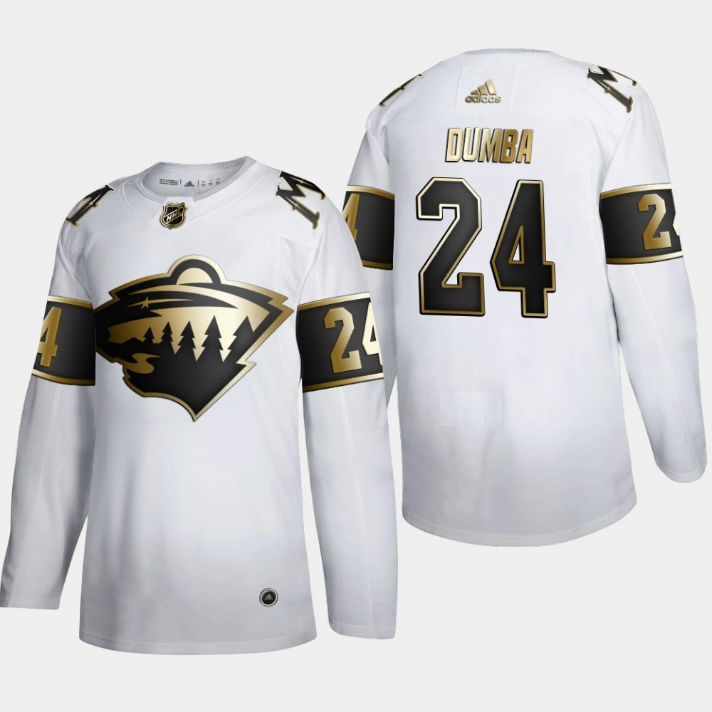 Men's Minnesota Wild Matt Dumba #24 NHL Golden Edition White Authentic Jersey