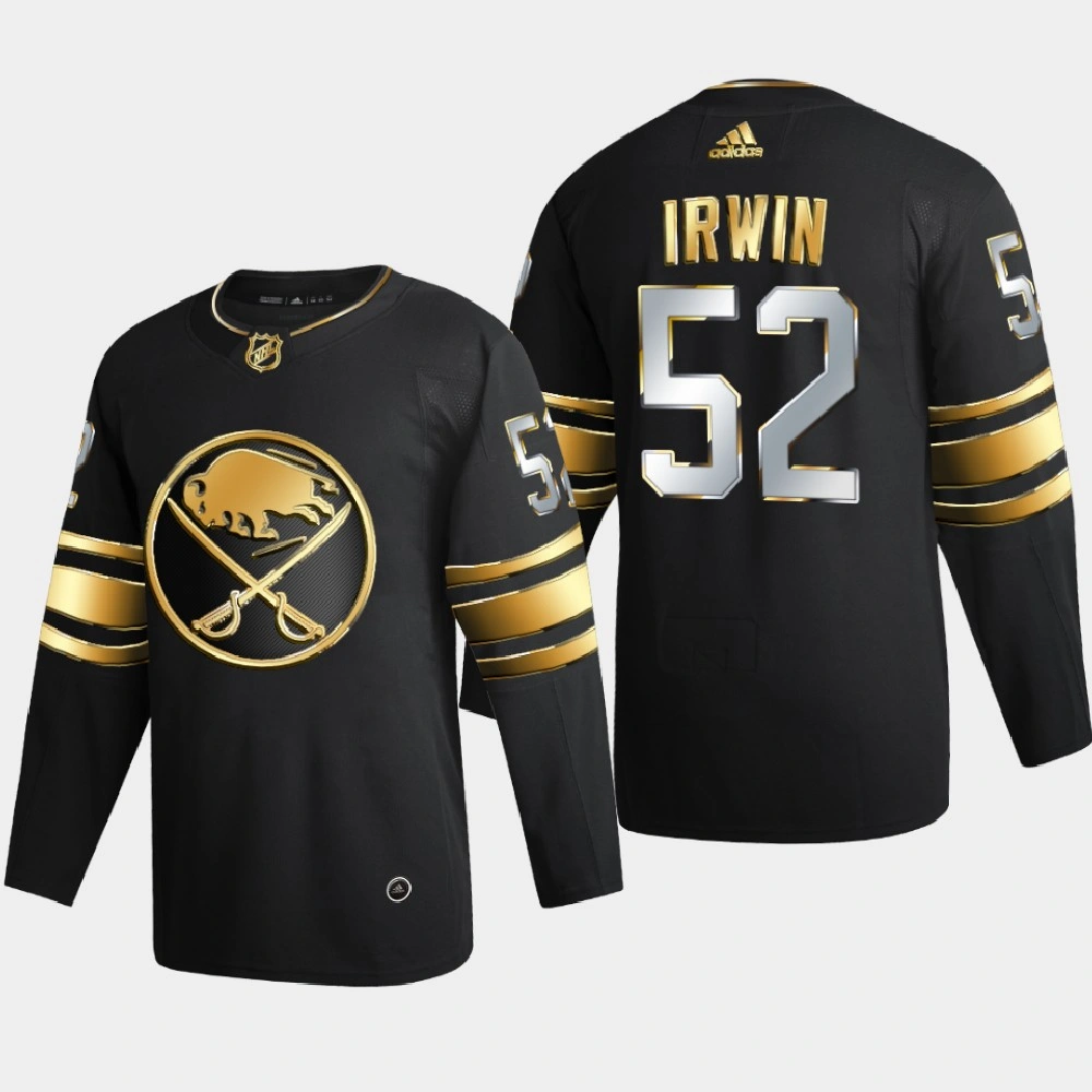 Men Buffalo Sabres Matt Irwin #52 2020-21 Authentic Golden Limited Edition Jersey - Black