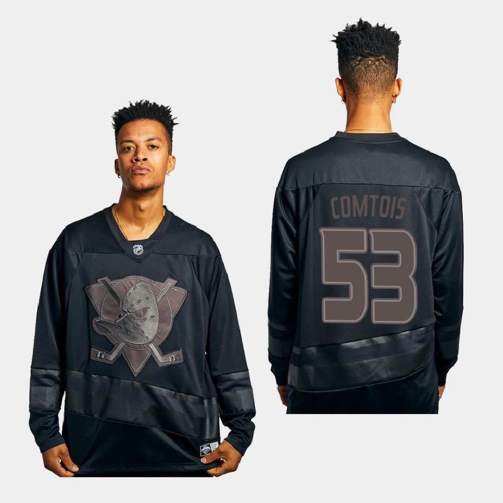 Anaheim Ducks Max Comtois #53 Replica Triple Black Jersey - Men's