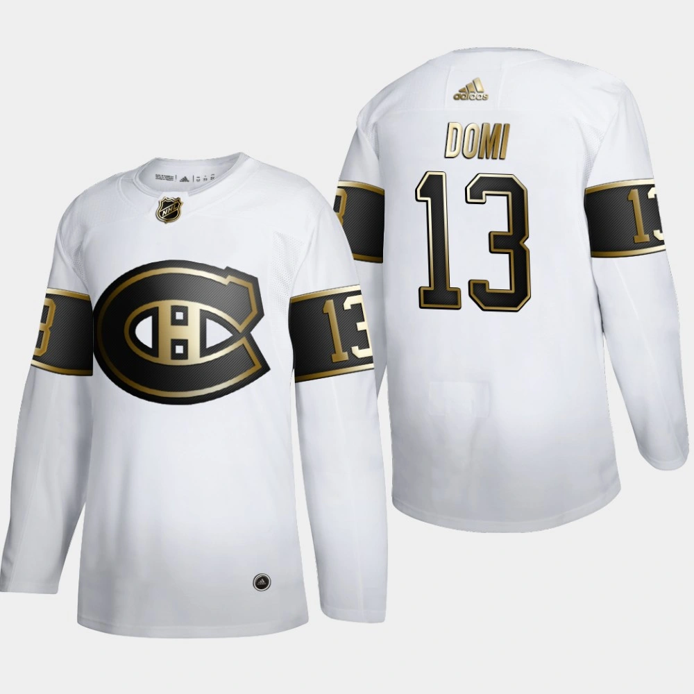 Women's Montreal Canadiens Max Domi #13 NHL Golden Edition White Authentic Jersey Women's Montreal Canadiens Max Domi #13 NHL Golden Edition White Authentic Jersey