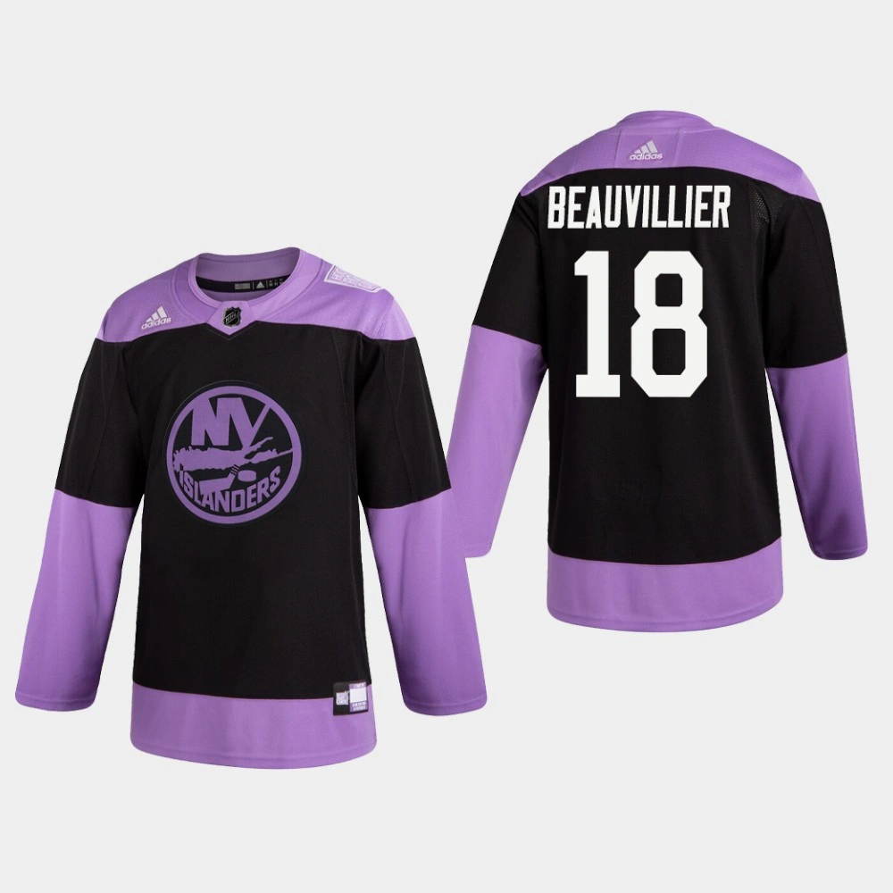 Women's Islanders Anthony Beauvillier #18 Hockey Fights Cancer Practice Black Jersey Women's Islanders Anthony Beauvillier #18 Hockey Fights Cancer Practice Black Jersey