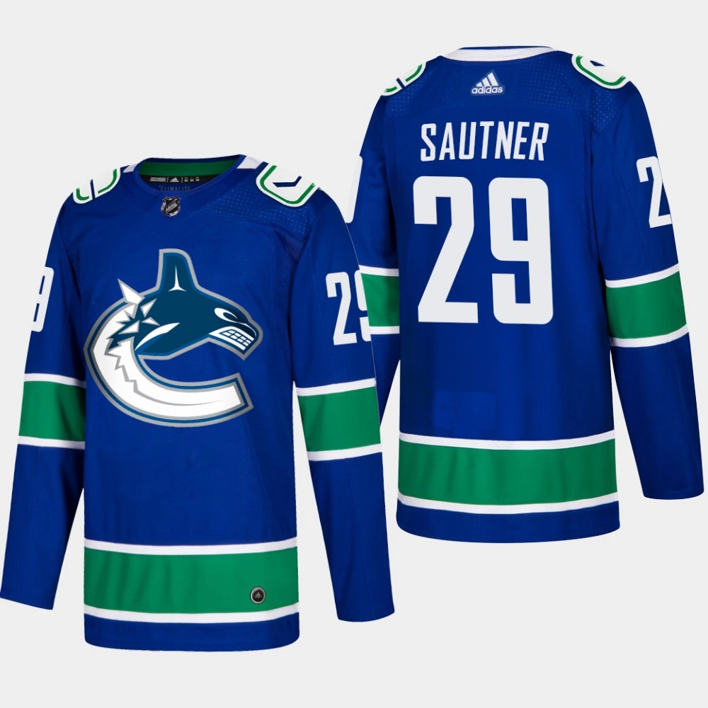 Men's Vancouver Canucks Ashton Sautner #29 Home Blue Authentic Player Jersey Men's Vancouver Canucks Ashton Sautner #29 Home Blue Authentic Player Jersey